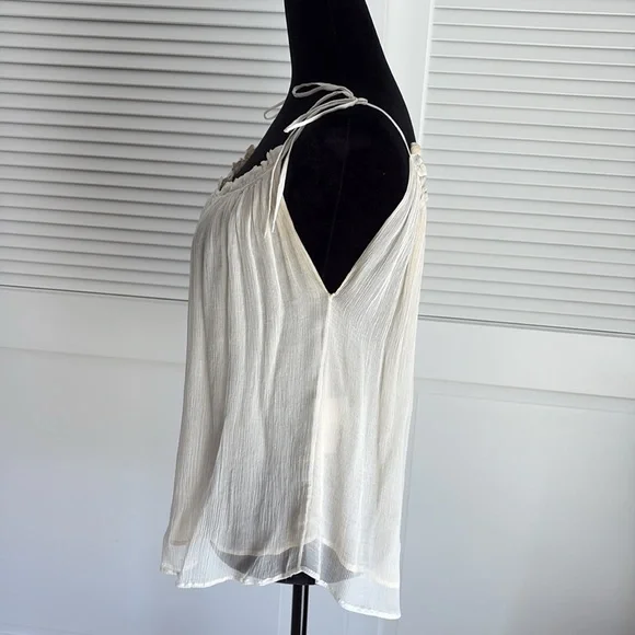 Mes Demoiselles Cream Tie Front Camisole - Picture 2 of 5